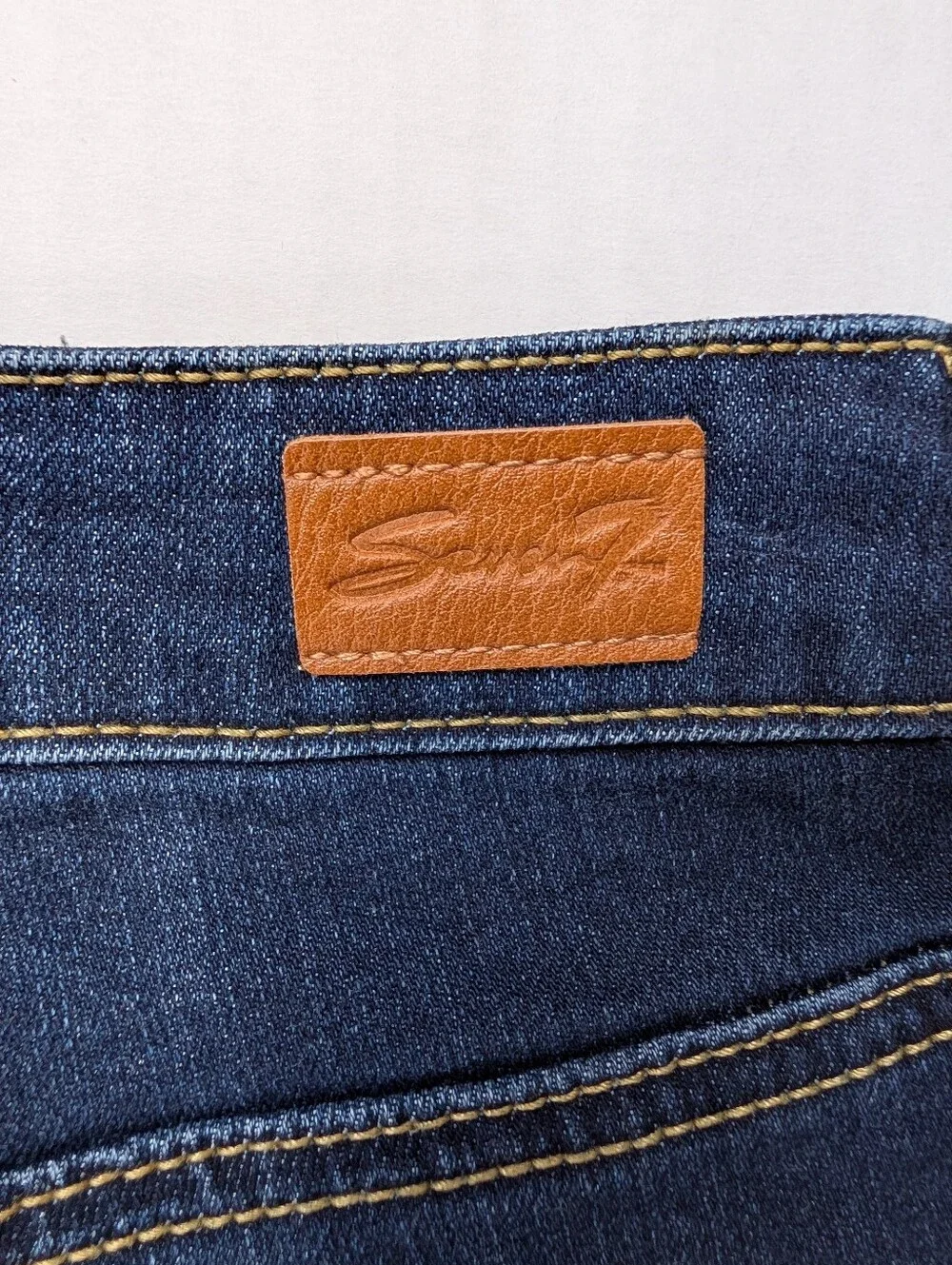Seven7 Sunset Denim Bermuda Jean Shorts 6 Jackson Blue Pockets
